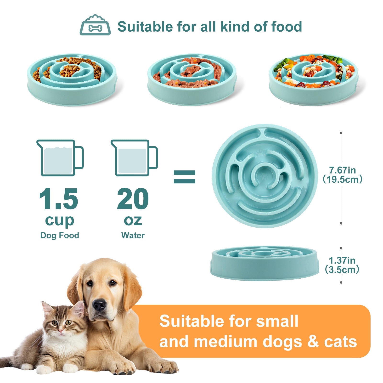 Silicone Slow Feeder Puzzle Bowl for Dogs - Promotes Healthy Eating and Prevents Choking