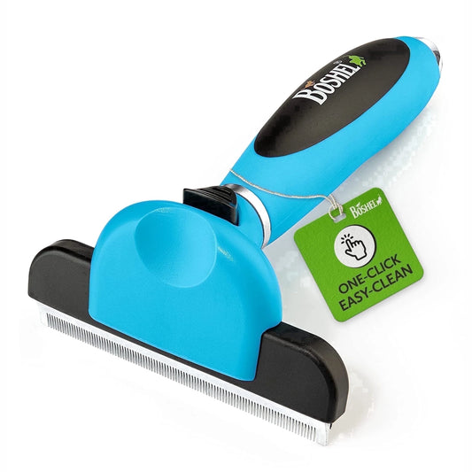 Ergonomic Pet Grooming Brush for Dogs and Cats - Effective Shedding Reduction - Easy-Clean Anti-Slip Handle - Deshedding Tool