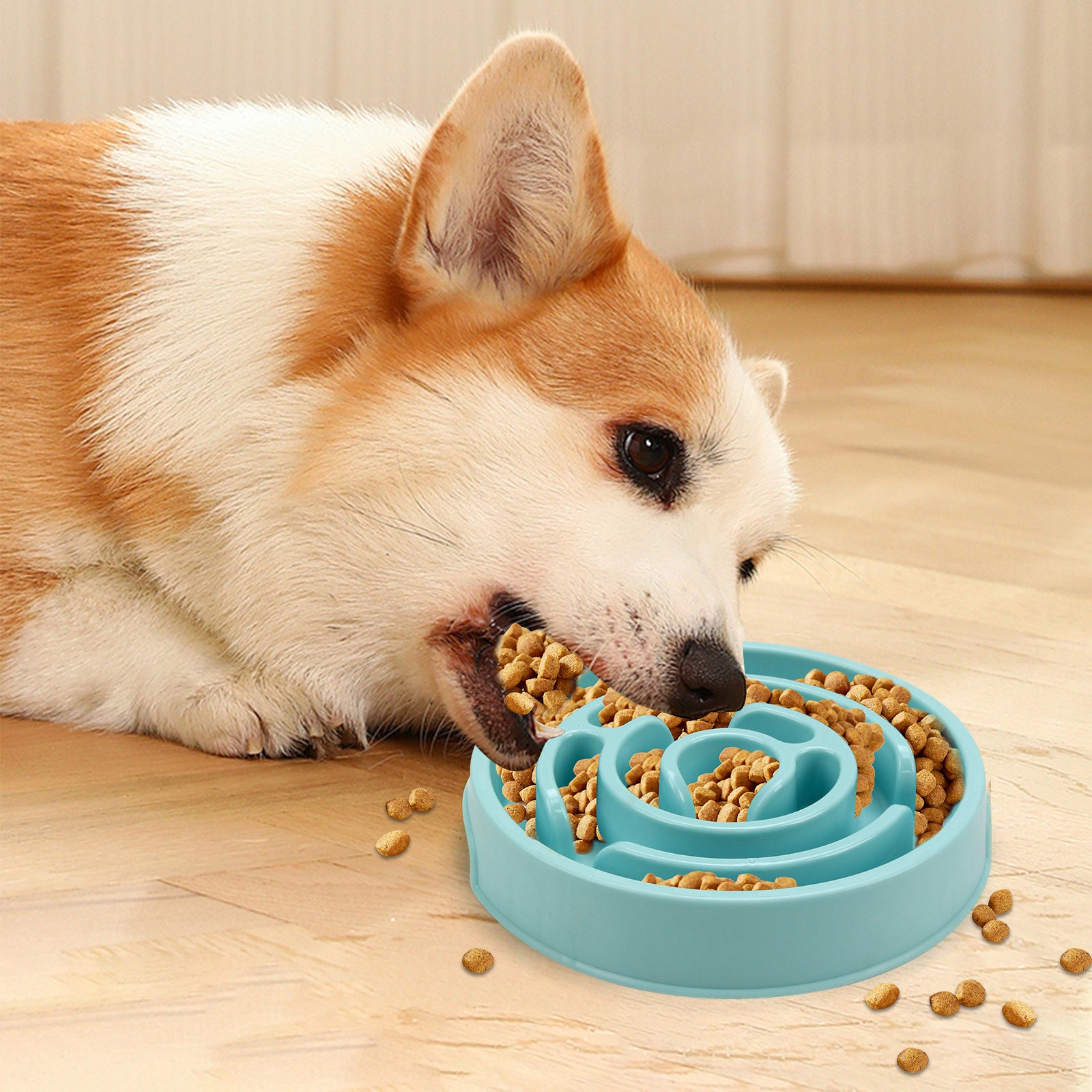 Silicone Slow Feeder Puzzle Bowl for Dogs - Promotes Healthy Eating and Prevents Choking