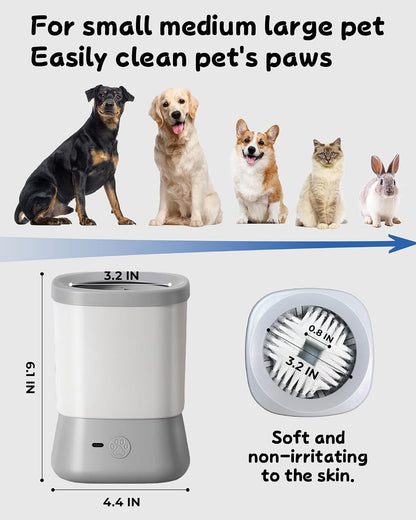 Automatic Electric Dog Paw Cleaner with Two Speed Settings for Medium to Large Dogs and Cats