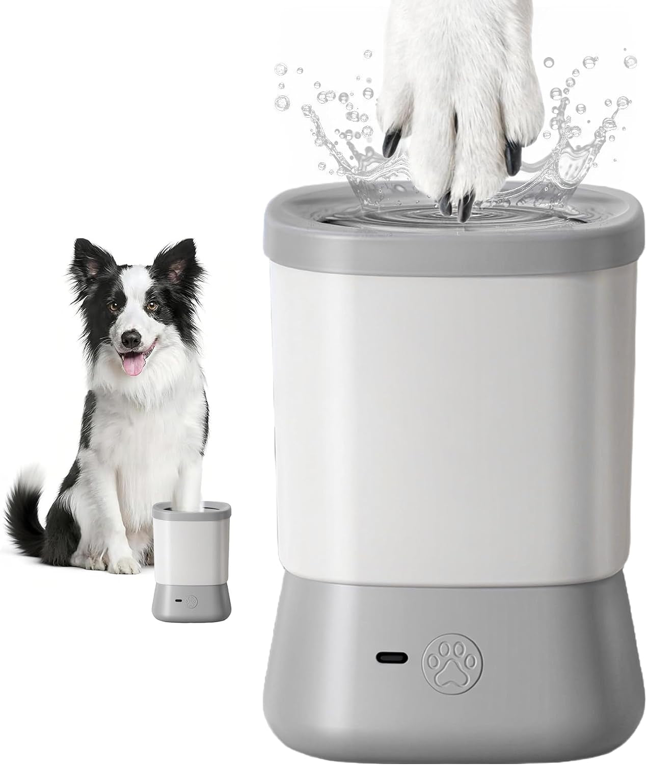 Automatic Electric Dog Paw Cleaner with Two Speed Settings for Medium to Large Dogs and Cats