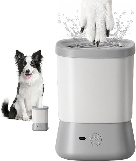 Automatic Electric Dog Paw Cleaner with Two Speed Settings for Medium to Large Dogs and Cats