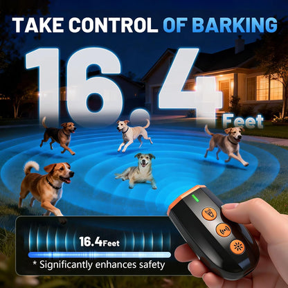 Handheld Ultrasonic Dog Bark Deterrent Device with LED Light - Humane Training Tool for Indoor & Outdoor Use, Effective Range of 16.4 Feet