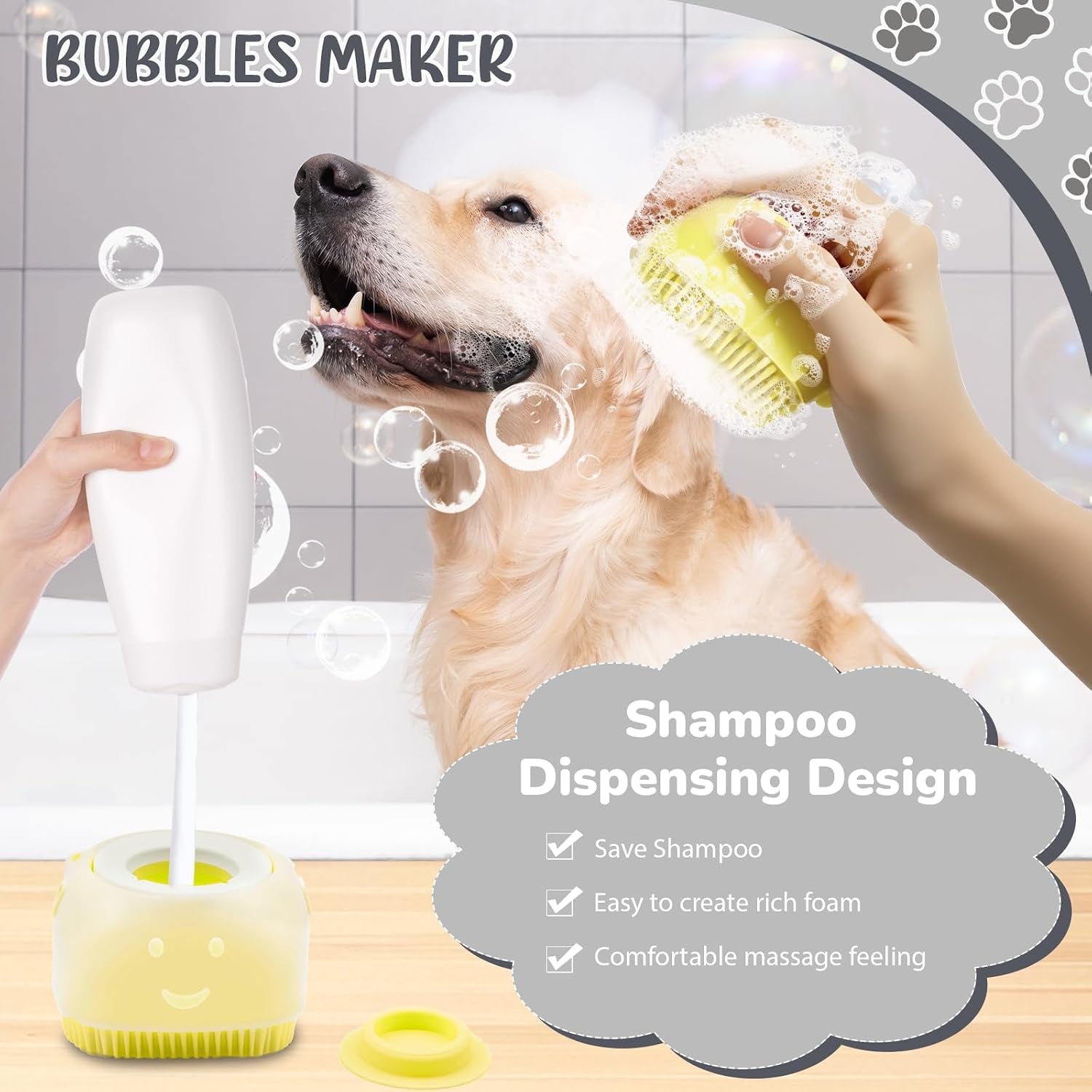 Professional Pet Grooming Set for Shedding – 8-Piece Grooming Supplies Including Deshedding Brush, Bath Gloves, Towels, and Silicone Toothbrush | Suitable for Dogs, Cats, and Pets of All Sizes (Gray)