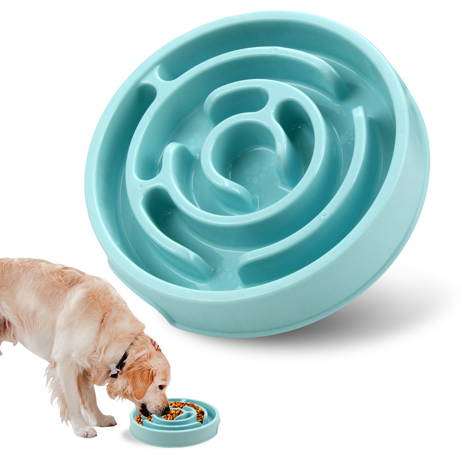 Silicone Slow Feeder Puzzle Bowl for Dogs - Promotes Healthy Eating and Prevents Choking